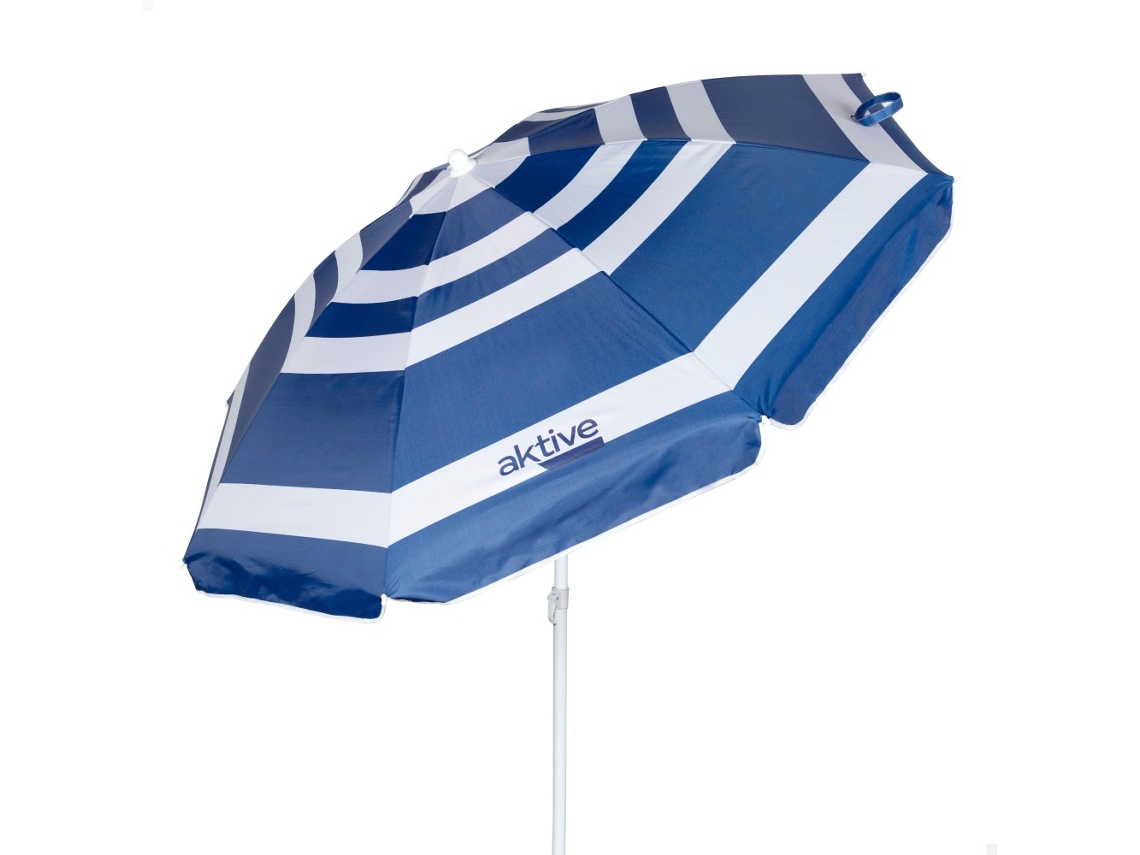 Sombrilla Playa Ø180 cm con Mástil Inclinable y Protección Uv50 AKTIVE