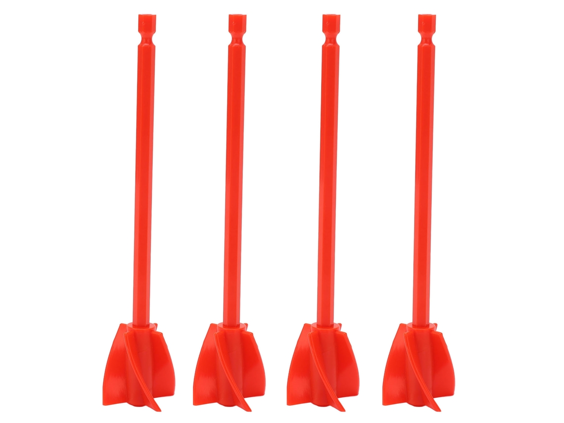 Mezclador De Resina De 4 Páginas Con 5 Cuchillas Reutilizables, Accesorio De Broca Para Epoxi Rojo Y Pintura.
