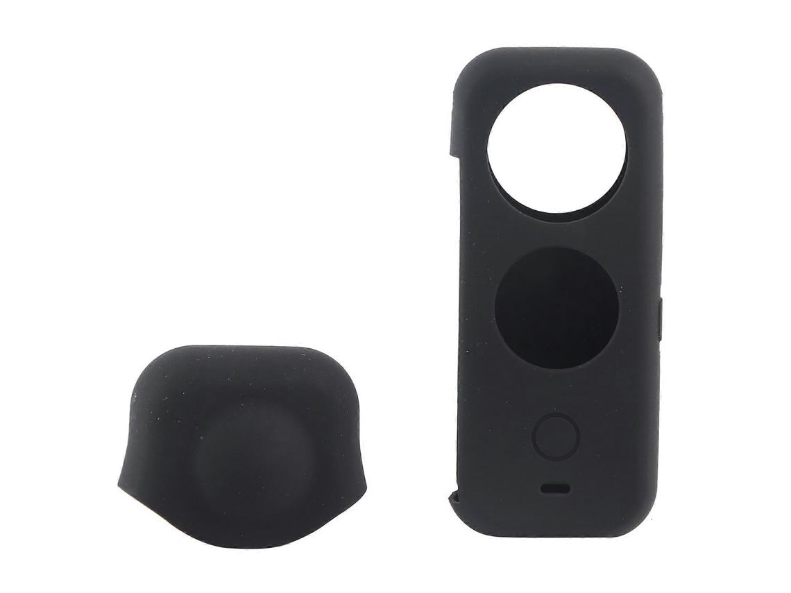 Funda protectora de silicona para cámara panorámica pequeña con tapa de lente para Insta360 One X2black Facpoet