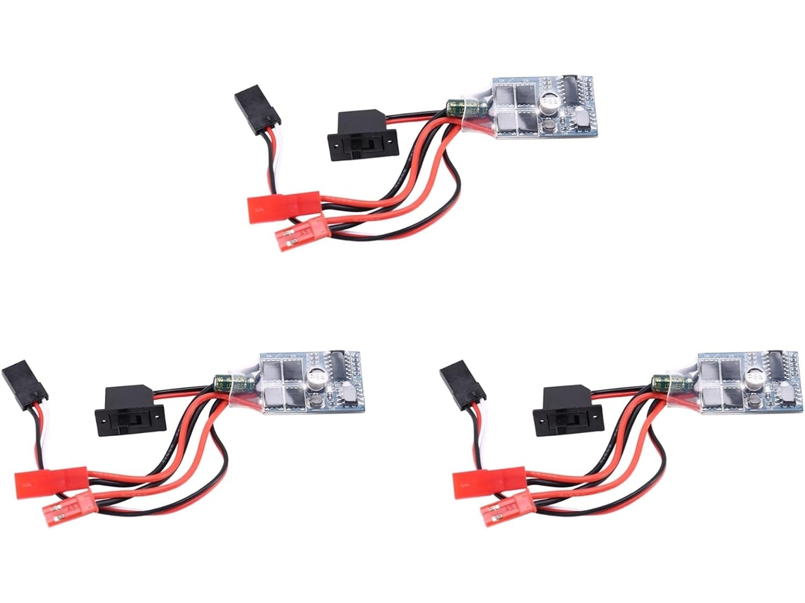 3 Controladores Esc Rc Con Escobillas De 10 A Para Coches Y Barcos Sin Freno