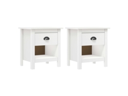 Mesas Cabeceira LOVELY HOME Mesinha Hill 2 Pcs 46X35X49,5Cm Pinho Maciço
