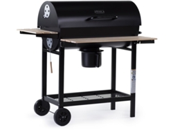 Barbacoa HABITAT ET JARDIN King (Negro - Acero - 95x63x105 cm)