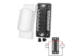 Caja De Fusibles De 6 Vías Y 12 V Para Ato/atc 1-20 A Dc32v Con Conector De Tornillo M5 Sin Terminal Negativo.