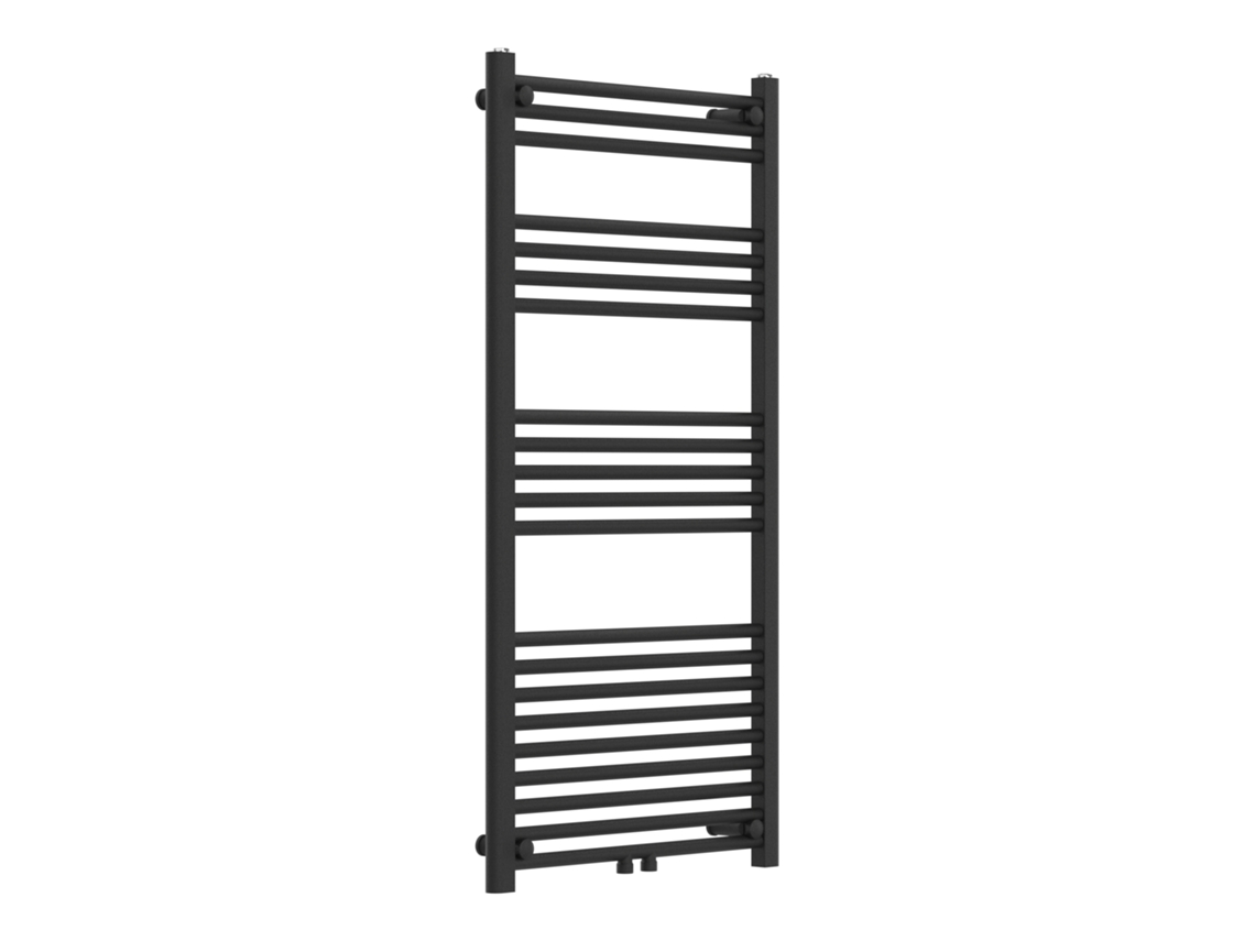Radiador toallero mural Voss 574 W 21 tubos acero 120x60cm Negro NEU.HAUS
