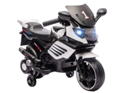 Motocicleta Eléctrica Infantil De 6v Con Ruedas Desmontables, Faros Delanteros Y Música Blanca.