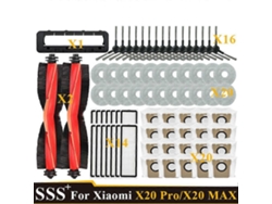 For Robot Vacuum X20 Max/x20 Pro/d109gl/d102gl Accessories Main Roller Side Brush Hepa Filter Dust