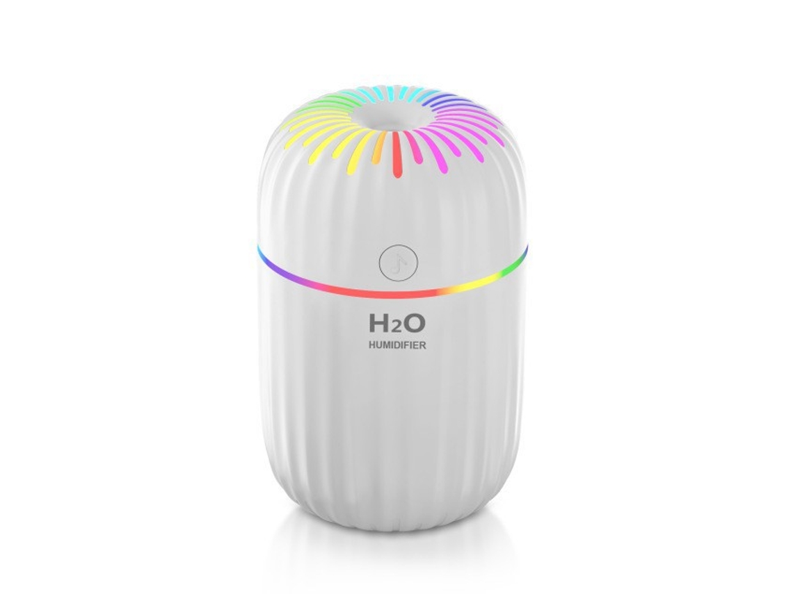 Humidificador VANJL Difusor De Aceite Aromático Fuegos Artificiales Pulverizador De Niebla 300 Ml-Blanco