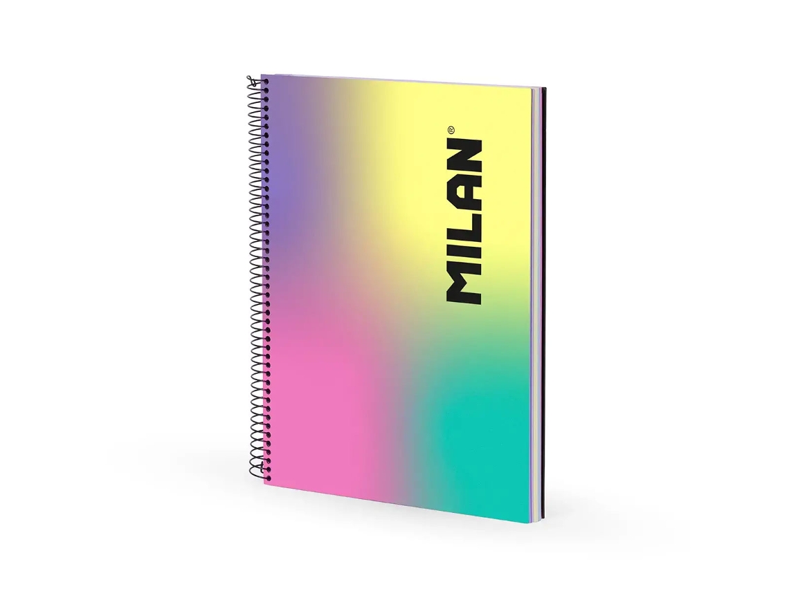Cuaderno A4, tapa dura, encuadernación en espiral, Milan Sunset, diseño de cuadrícula, 120 páginas, 95 g/m², 57143e120sn