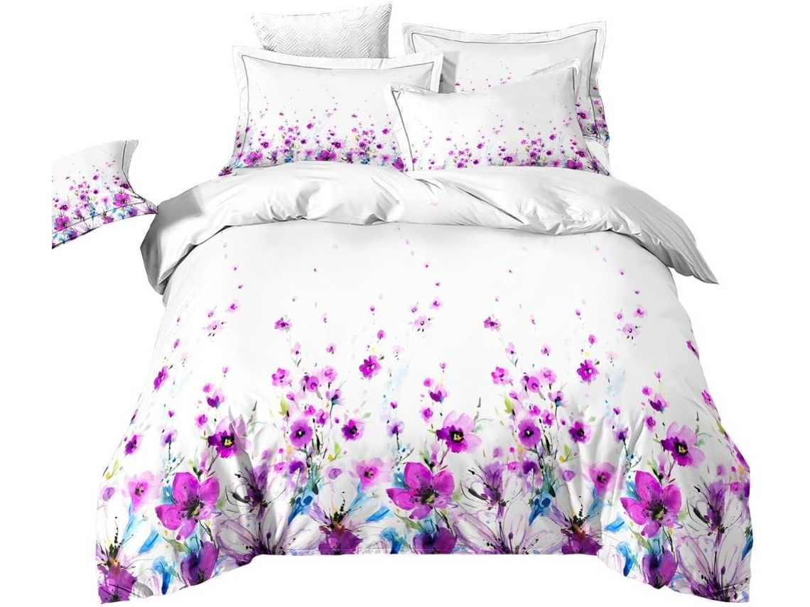 Juego Ropa Cama Estampado Juego Funda Nórdica Almohada Diseño Color 220x240 Cm