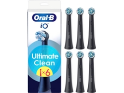Recambio de cepillo de dientes IO Ultimate Clean Negro (6 unidades)