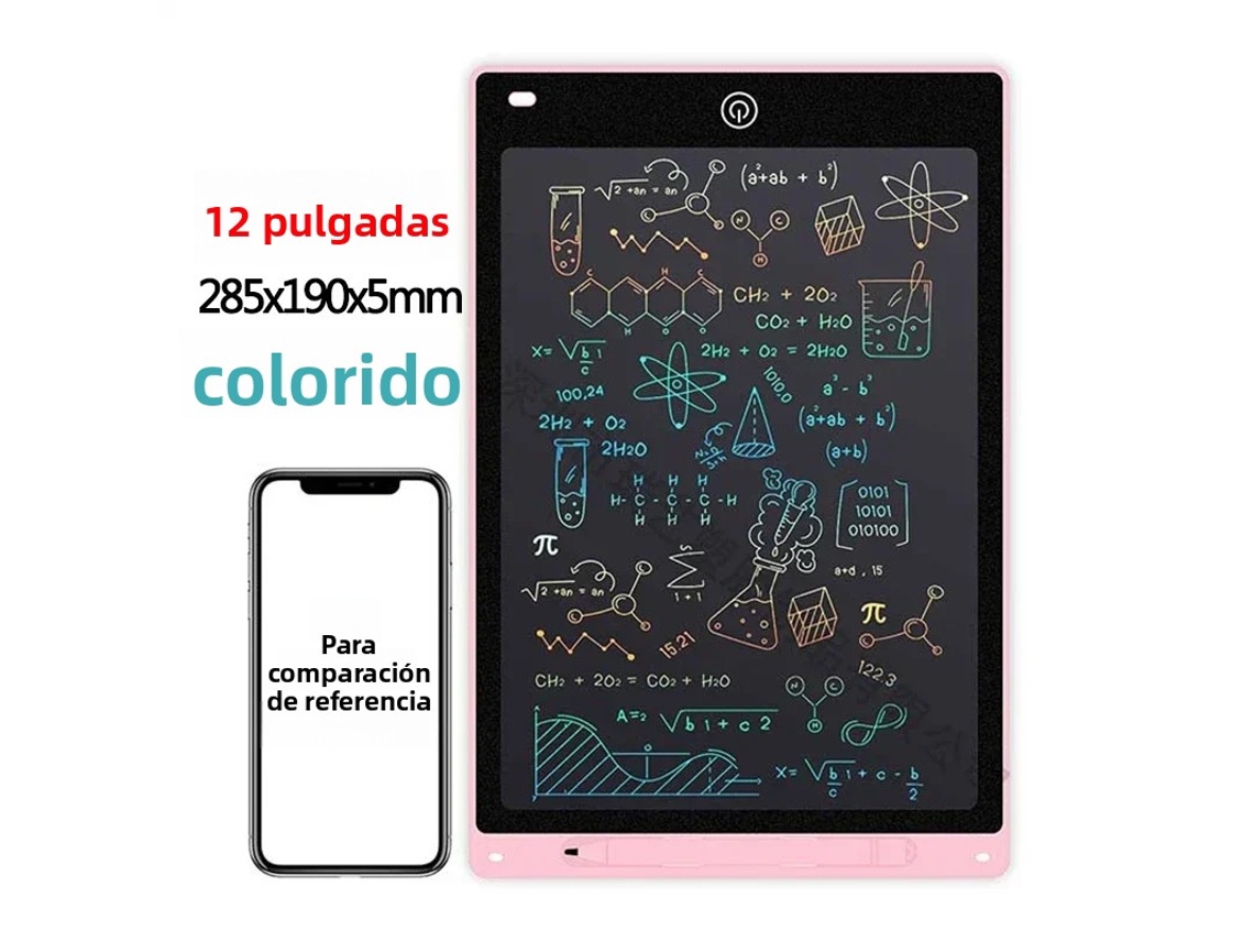 Tableta De Escritura Lcd Rosa De 12 Pulgadas, Tablero De Dibujo, Juguete Educativo Montessori Para Dibujar