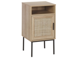 Mesa de cabecera BELIANI Pasco de Tablero de fibra Madera clara 40x40x78