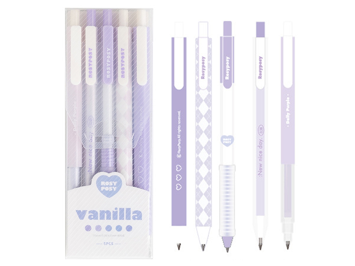Bolígrafos de tinta de gel con cuerpo de color, tacto suave y estético, punta de tinta negra, escritura suave, agarre cómodo.