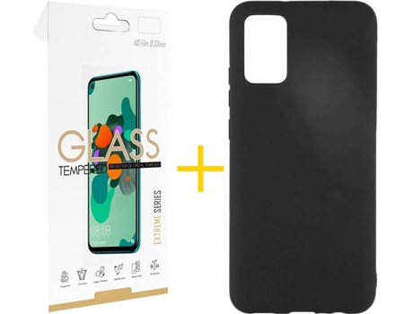 Kit Funda + Protector de Pantalla Samsung A02s SKYHE 2870 Negro