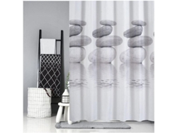 2026-cortina De Ducha Textil 180x200cm Gris Antimohos Repelente Al Agua Con 12 Anillos Kfa