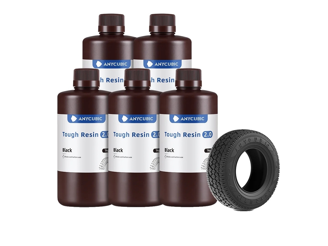 Resina Anycubic Tough 2.0, capacidad de 10 kg, compatible con LCD, 5 kg, color negro, OEM