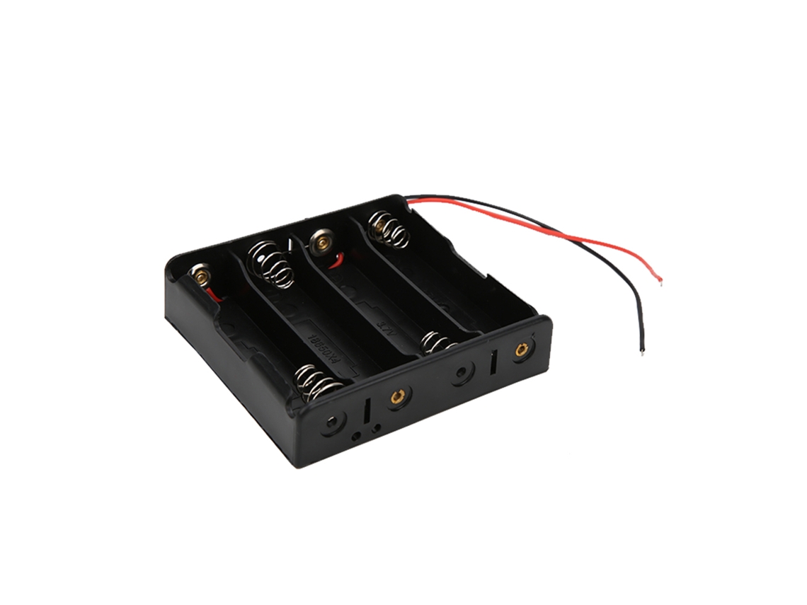 2026as-5 Piezas Tapa para batería 18650 4 ranuras con cable rojo y negro Conexión serial
