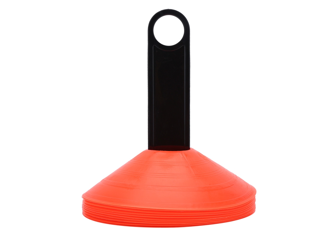 10 Mini Discos Marcadores De Conos Para Entrenamiento De Fútbol Y Herramienta Práctica Para Este Deporte - Naranja