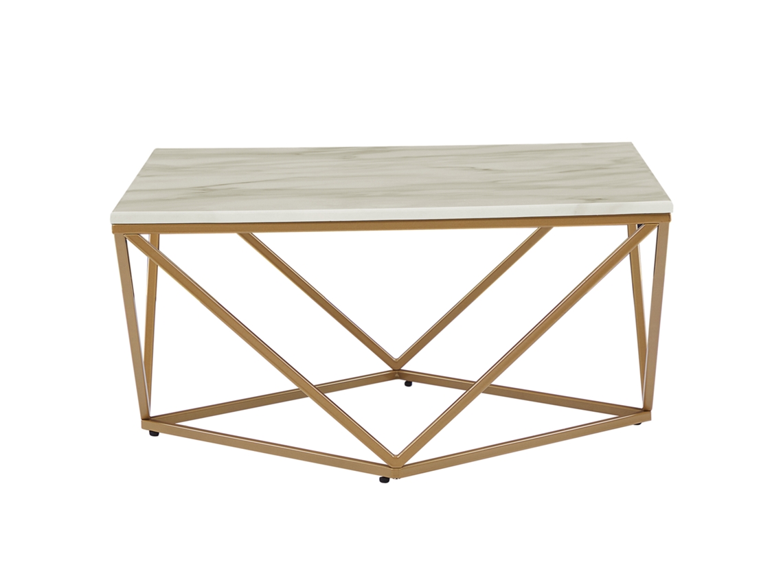 Mesa auxiliar BELIANI Malibu de MDF Beige 80x80x41