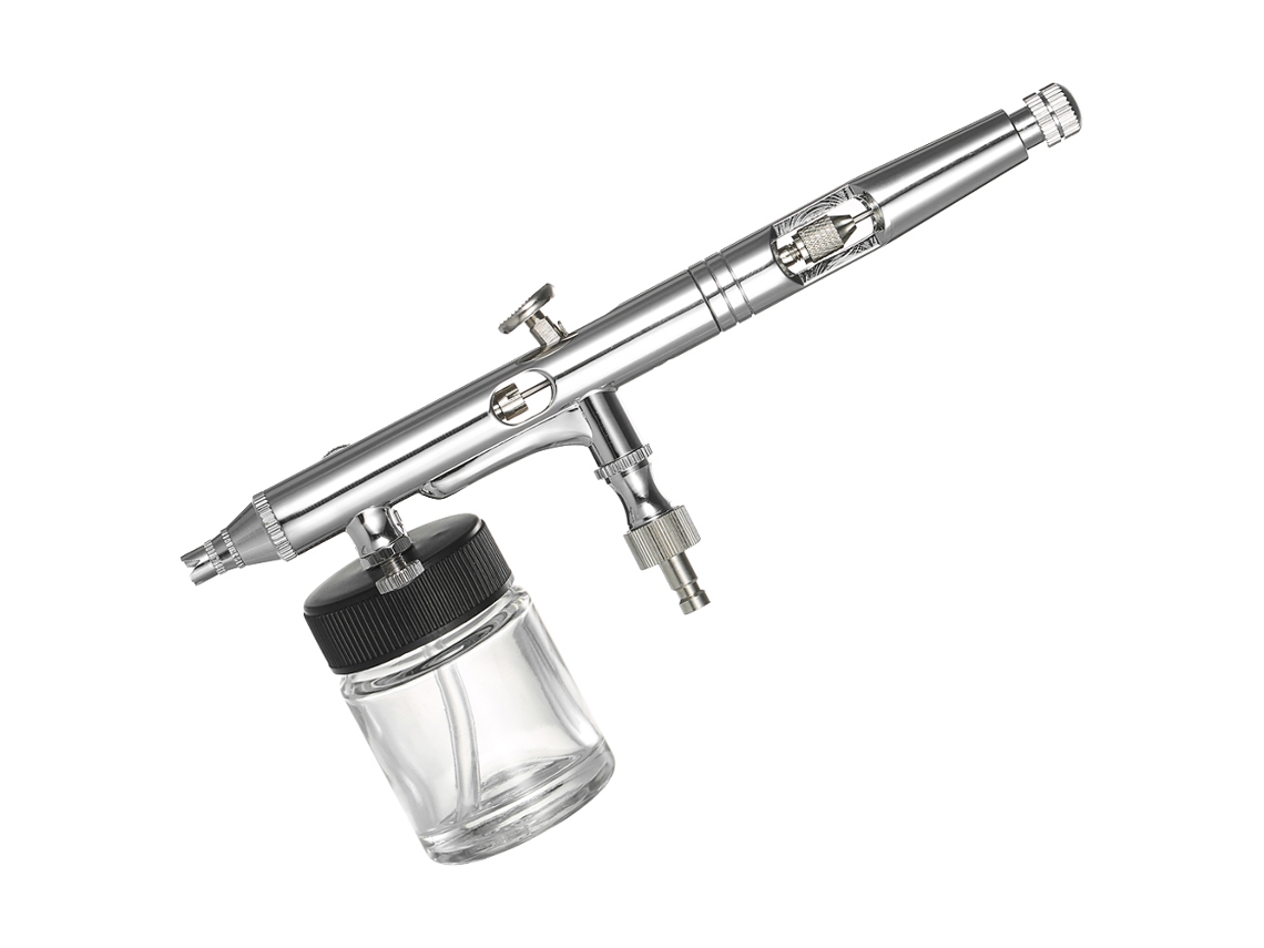 Kit de aerógrafo de doble acción de alta calidad de 0,25 mm con control de aire ajustable para arte, uñas y pintura.