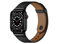 Correa de cuero genuino negra XIAOMOYU para Apple Watch (38/40/41 mm)