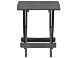 Mesa Plegable De Jardín | Mesa De Exterior Plástico Gris Antracita 45x43x50 Cm