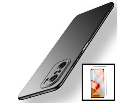 Kit Carcasa y Protector Cristal 5D Xiaomi Poco F3 PHONECARE SlimShield Negro