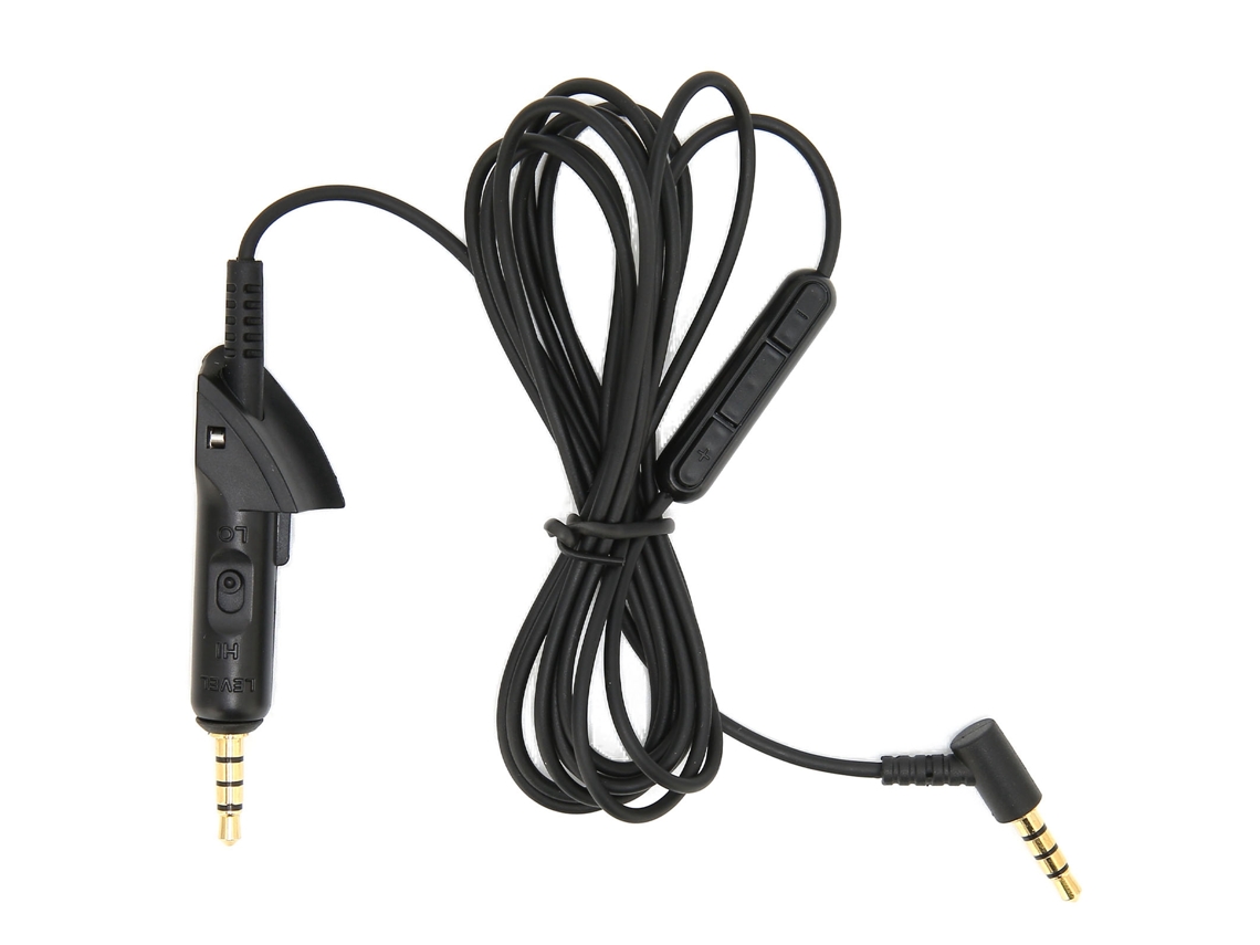 Cabo De Extensão De Áudio Com Microfone E Controle De Volume Para Fones De Ouvido Qc15