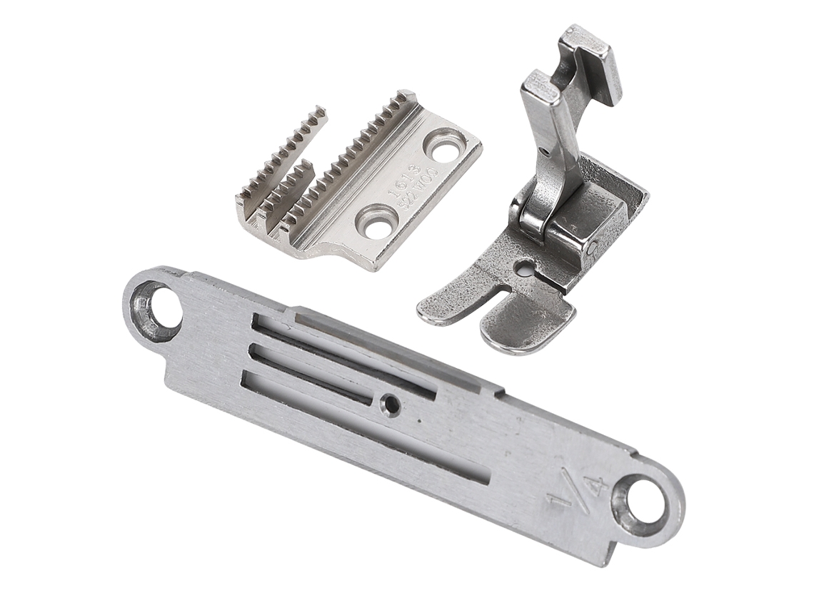 TRUYUETY Juego de Placa de Aguja y Prensatelas para Máquina de Coser Juki/Zoje/Accesorios Típicos 1/4 0,6 cm