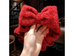 Cinta Para El Cabello De Maquillaje Lindo Suave Elástico Amigable Con La Piel Para Lavado Facial Rojo Con Lazo