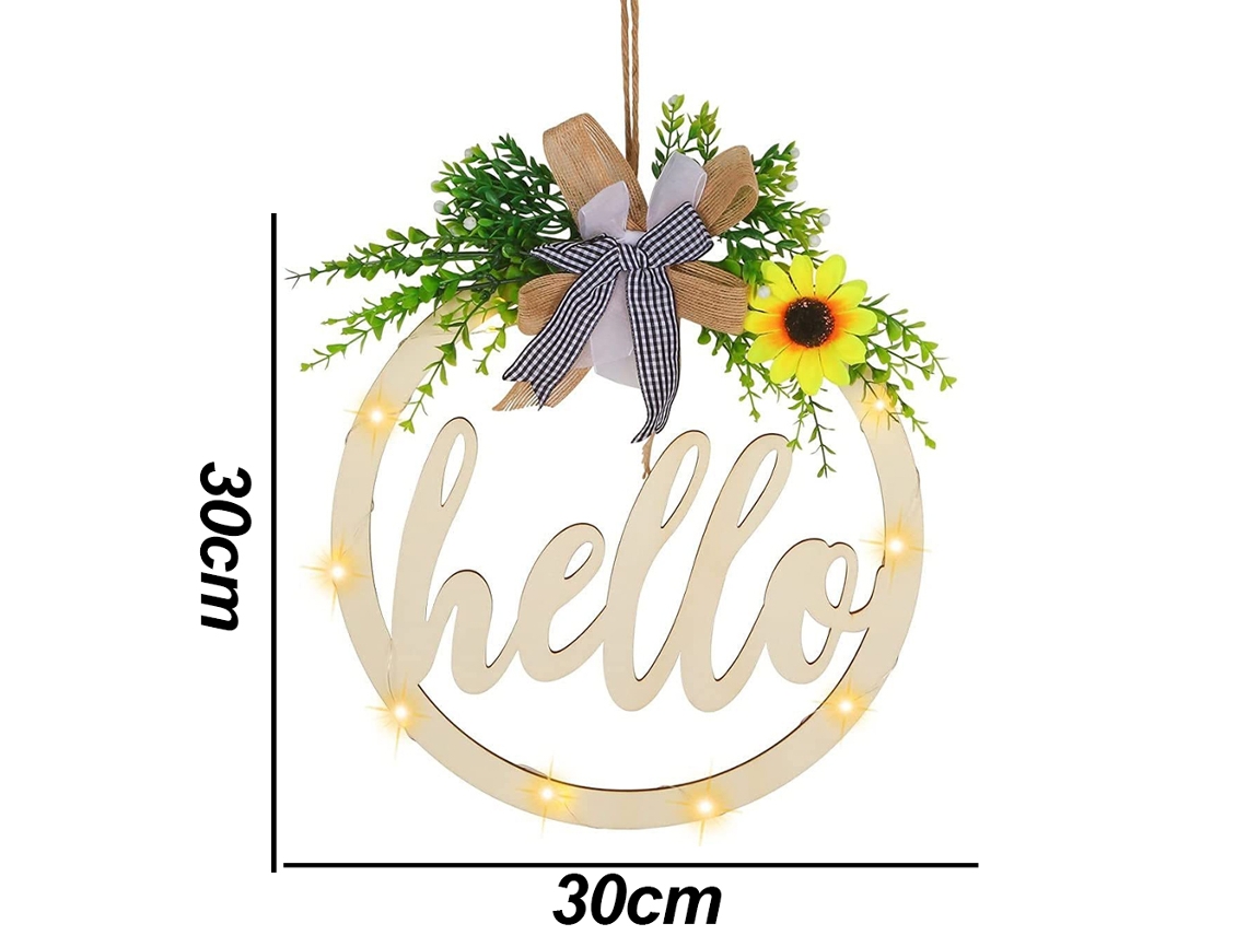 Y Word! Letrero De Bienvenida Para Porche De Calabaza En Blanco Y