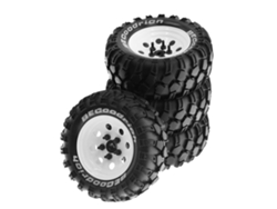 4 llantas todoterreno de 1,9 pulgadas para coche de carreras RC 1/8 FMS NT4 SCX10 W136, adaptador hexagonal de una sola fila.