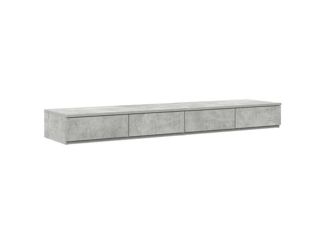 Maison Exclusive - Cajones De Cama Con Cajón Gris Concreto 150 X 36,5 X 16,5 Cm