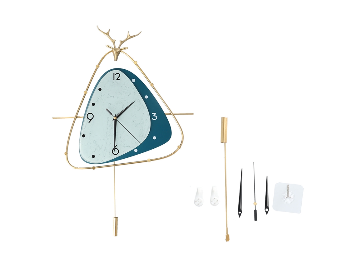 Reloj De Pared Decorativo De Lujo Con Diseño De Ciervo Nórdico Para Sala De Estar, Hogar Y Oficina.