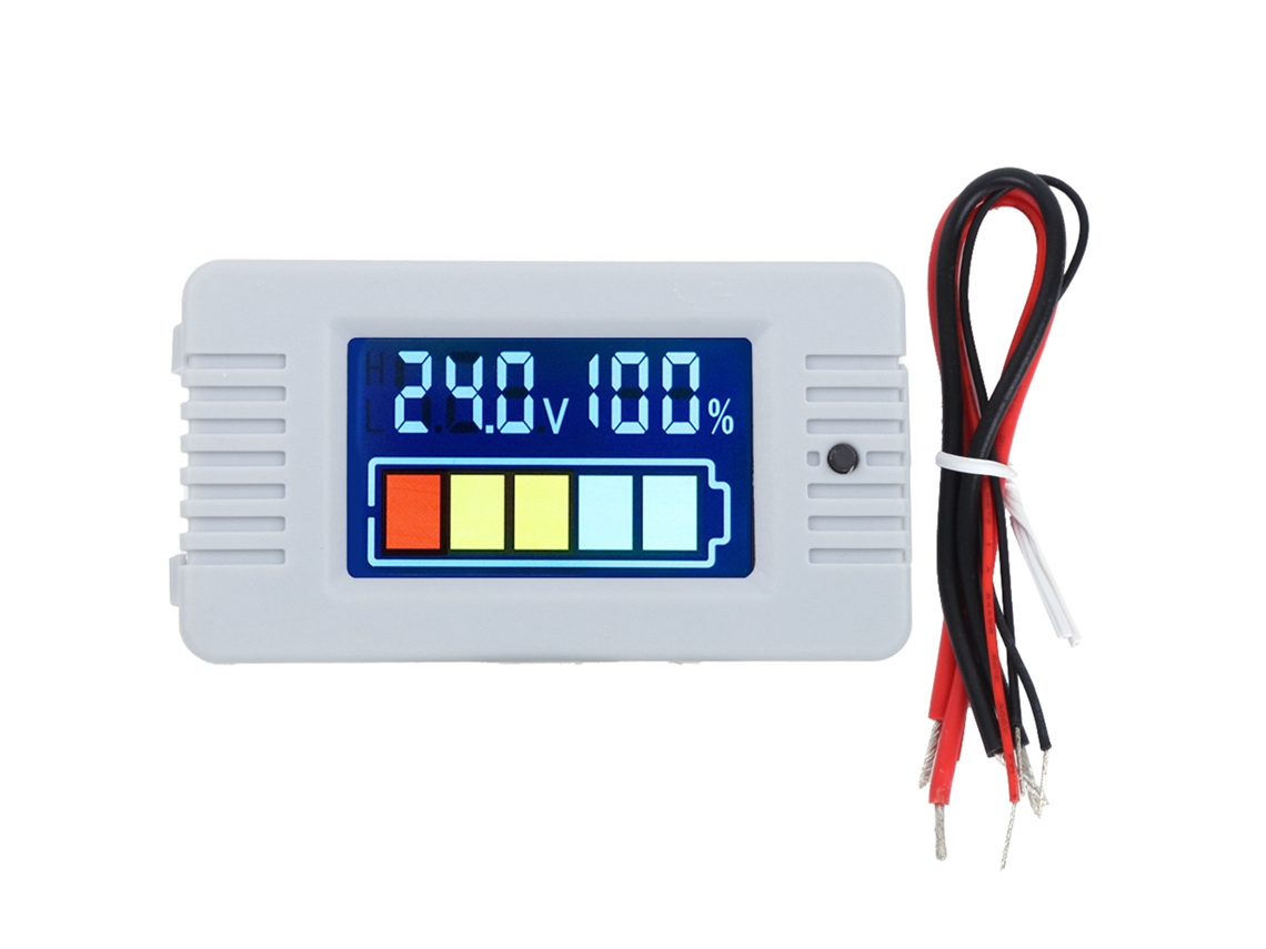 Voltímetro Digital Lcd Con Indicador De Capacidad De Batería, Probador De 0 A 100 V.