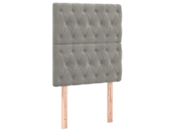 Maison Exclusive - Cabecero De Terciopelo Gris Claro 80x7x118/128 Cm