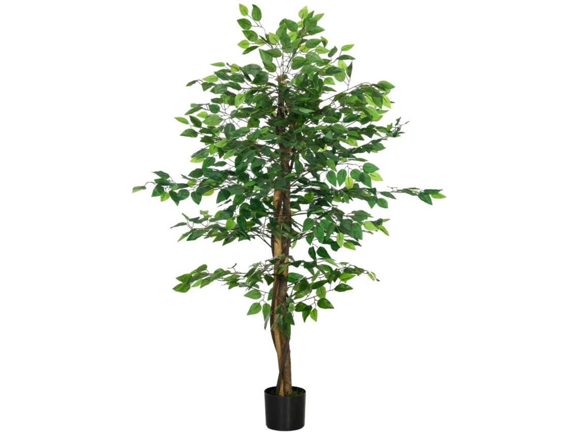 Planta Artificial Ficus 150cm Realista Con Maceta Decoración Interior