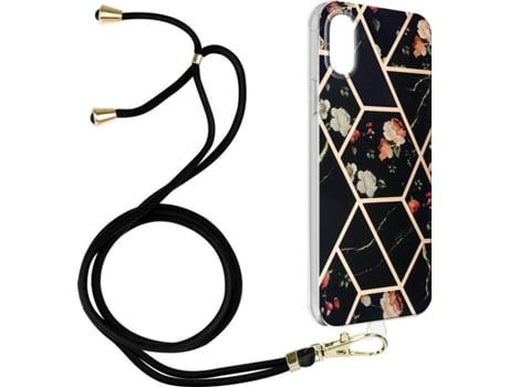 Funda Apple iPhone XR AVIZAR Geométrico con Correa (Negro)