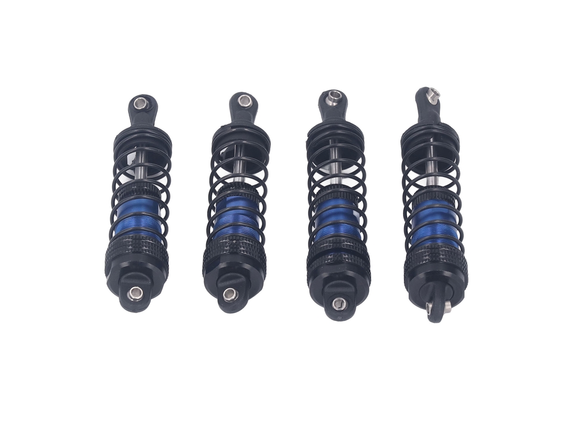 Ymsl 4 Piezas Amortiguadores De Aluminio Para Coche Rc Estables Alta Elasticidad Delantera Trasera Para Lc Racing 1/14 1/16 Azul Hxl