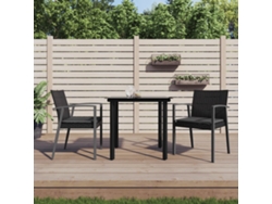 Conjunto de comedor de jardín de 3 piezas con cojines de mimbre y acero de DKD Home Decor