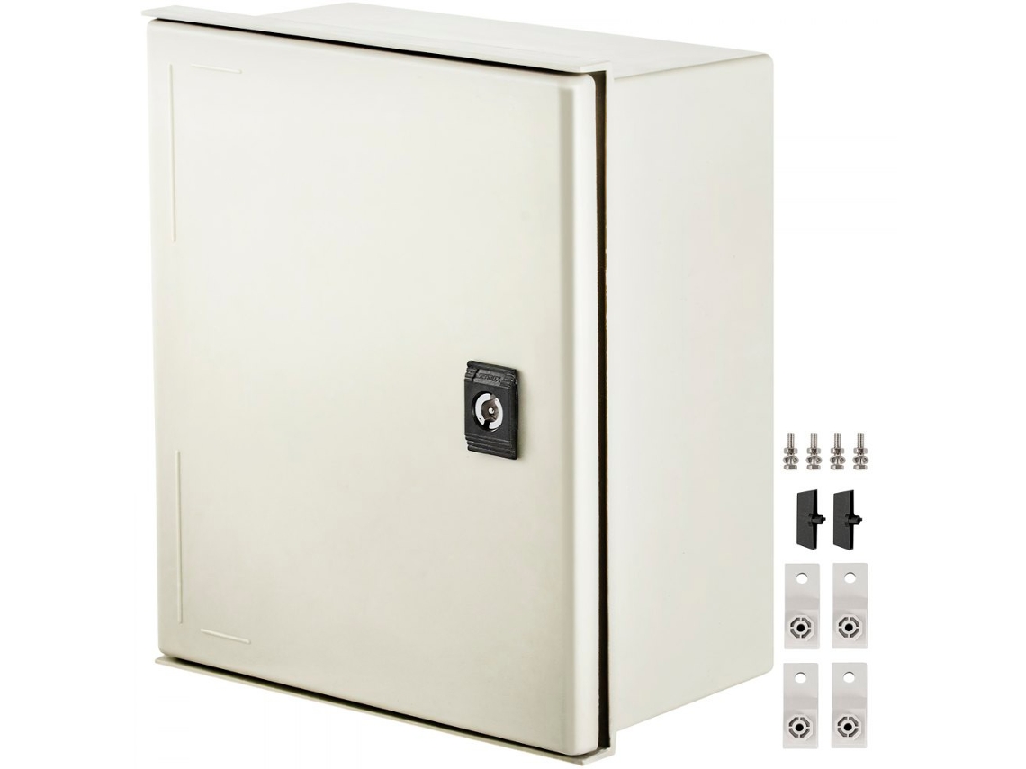 Caja Eléctrica De Fibra De Vidrio 30x25x14 Cm Ip66 Para Montaje En Pared