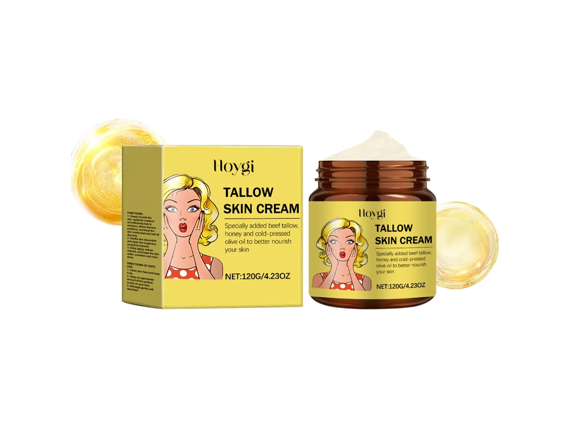 Crema para la piel con cera de res y miel.