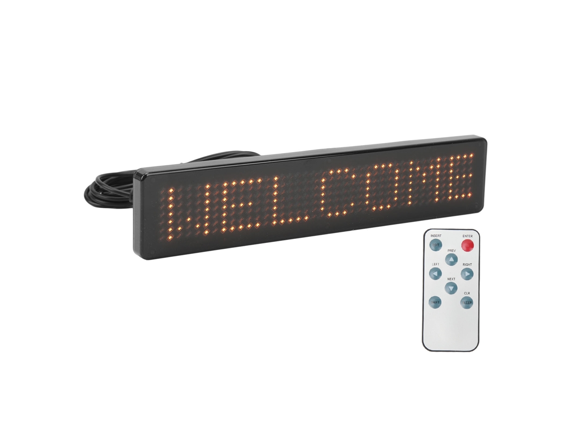 Panel Led Matriz Programable Con Control Remoto Para Tiendas Coches Bares Hoteles Z741y Amarillo