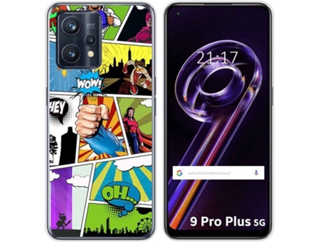 Carcasa para Realme 9 Pro Plus 5G TUMUNDOSMARTPHONE Dibujos Comic Multicolor