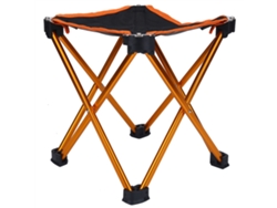 KOFIHETY Silla de Pesca de Aleación de Aluminio, Taburete Plegable Portátil para Camping al Aire Libre (Naranja)
