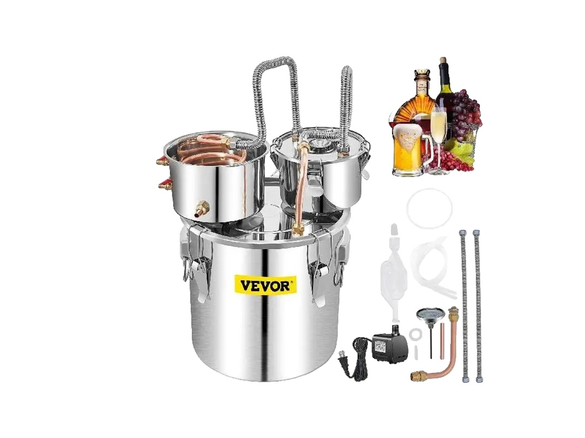 Destilador de alcohol, capacidad de 50 l, destilación eficiente, acero inoxidable duradero, OEM de 50 l