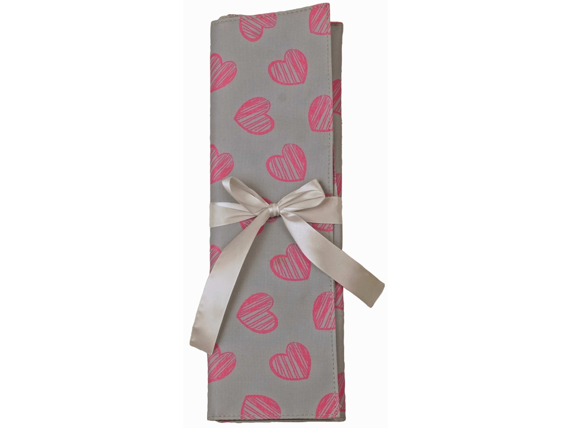 Bolsa de Aguja de Ganchillo KLEIBER Corazones Gris/Rosa