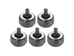 Kit De 5 Piezas Para Corona De Reloj, Repuestos, Acero Negro, Tubo Largo, Orificio Grande, 4,5 Mm