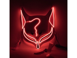 Máscara Led Fox Drift Para Halloween, Carnaval Y Fiestas Con Luces - Pvc - Morado, Azul, Verde, Rojo