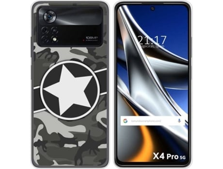 Carcasa para Xiaomi Poco X4 Pro 5G TUMUNDOSMARTPHONE Dibujos Camuflaje 02 Multicolor